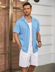 COOFANDY Men's Casual Button Down Beach Shirt