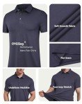 6 Pack Men's Moisture-Wicking Polo Shirts Set