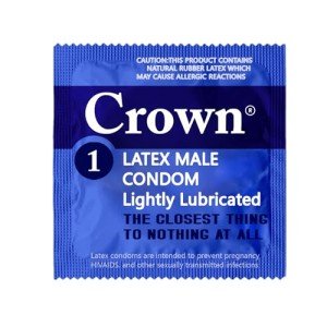 Crown Lubricated Latex Condoms — 50 Count