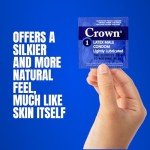 Crown Lubricated Latex Condoms — 50 Count