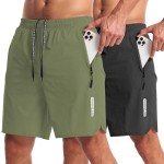 CANGHPGIN Men's Lightweight Quick-Dry Athletic Shorts