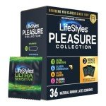Lifestyles Pleasure Collection Assorted Lubricated Condoms 36 Pack