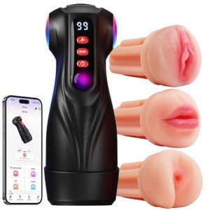 Uoffile Men’s Masturbator with App Control & Lights
