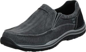 Skechers Men's Avillo Moccasin in Black, Size 11
