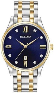 Bulova Men's Two-Tone Quartz Watch with Diamonds
