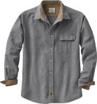 Men's Buck Camp Flannel Shirt - Charcoal Plaid