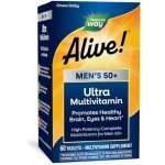 Alive! Men's 50+ High Potency Multivitamin, 60 Tablets
