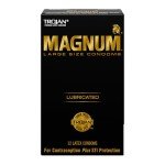 Trojan Magnum Large Lubricated Condoms - 12 Pack