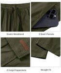 Men's Cargo Joggers with Pockets in Army Green