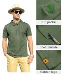 ZITY Men's Short Sleeve Tactical Polo Shirt - Green