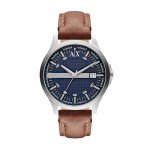 A|X ARMANI EXCHANGE Men's Steel & Leather Watch