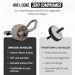DMoose Fitness Ab Roller with Elbow Support & Pads