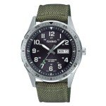 Casio Men's Green Solar Watch with Cloth Strap