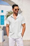 Men's Short Sleeve Cuban Guayabera Linen Shirt
