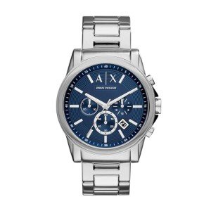 A|X ARMANI EXCHANGE Men's Silver-Tone Chronograph Watch