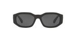 Versace Men's Black Frame Sunglasses with Grey Lenses