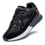 FitVille Extra Wide Sneakers for Men - Black