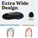 FitVille Extra Wide Sneakers for Men - Black