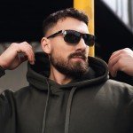 DUCO Men's Polarized Rectangle Sunglasses - UV400 Protection