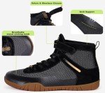 Men's Zero Drop Wrestling & Boxing Sneakers - Black Gold