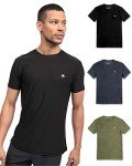 Men's 3-Pack Fitted Workout Shirts - Black/Navy/Olive