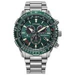 Citizen Eco-Drive Pilot Chronograph Watch - Green Dial
