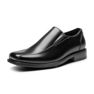 Bruno Marc Men's Black Slip-On Dress Loafers