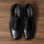 Bruno Marc Men's Black Slip-On Dress Loafers