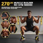 Portable Pilates Bar Kit with Resistance Bands for Men