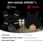 APEXUP Reflective Weighted Vest for Workouts