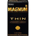 Trojan Magnum Thin Large Lubricated Condoms - 12 Pack