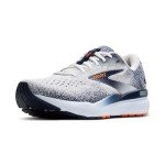 Brooks Ghost 16 Men's Running Shoes - White/Peacoat/Orange