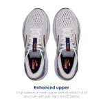 Brooks Ghost 16 Men's Running Shoes - White/Peacoat/Orange