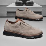 Lightweight Khaki Oxford Shoes for Men