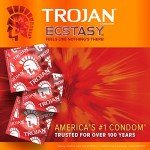 Trojan Double Ecstasy Lubricated Condoms - 10 Pack