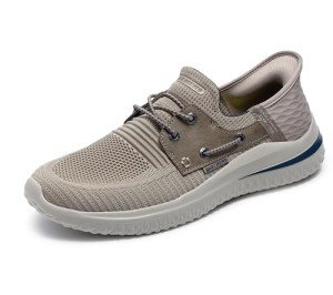Skechers Men's Delson Low Profile Slip-Ins, Taupe