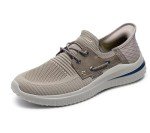 Skechers Men's Delson Low Profile Slip-Ins, Taupe