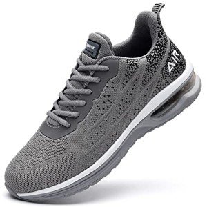 MEHOTO Men's Lightweight Athletic Sneakers - Grey/Black