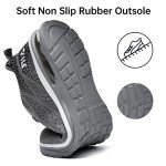 MEHOTO Men's Lightweight Athletic Sneakers - Grey/Black