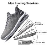 MEHOTO Men's Lightweight Athletic Sneakers - Grey/Black