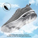 MEHOTO Men's Lightweight Athletic Sneakers - Grey/Black