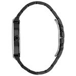 Bulova Men's Black Stainless Steel Diamond Dial Watch