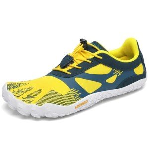 Men's Yellow Minimalist Trail Running Sneakers Size 12.5