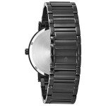 Bulova Men's Black Stainless Steel Diamond Dial Watch