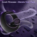 Adjustable Vibrating Cock Ring with Clitoral Stimulator