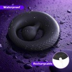 Adjustable Vibrating Cock Ring with Clitoral Stimulator