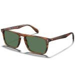 CARFIA Retro Polarized Sunglasses for Men - Green Lens