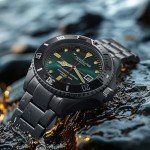 Stuhrling Depthmaster 42mm Teal Diver Watch