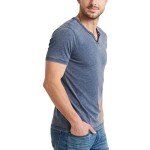 Lucky Brand Men's Venice Notch Neck Tee - Navy