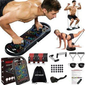 Hotwave 20-in-1 Push Up Board & Resistance Bands